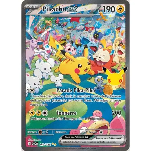 Carte Pokémon : Pikachu ex (30C 149) Near Mint occ