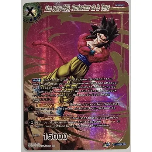 Carte Dragon Ball Super : Son Goku SS4, Protecteur de la Terre (BT11-034) SR OCC