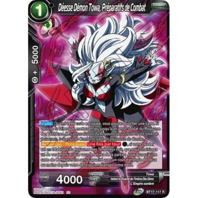 Carte Dragon Ball Super : Déesse Démon Towa, Préparatifs de Combat (Brillante) (BT17-117-R) Near Mint occ