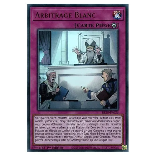 Carte Yu-Gi-Oh! : Arbitrage Blanc 1ère Édition (BLTR-FR036) Ultra Rare occ