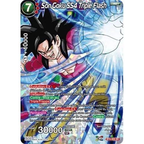 Carte Dragon Ball Super : Son Goku SS4 Triple Flash (BT4-003-SR) Near Mint OCC