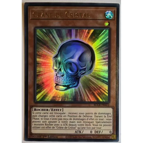 Carte Yu-Gi-Oh! : Crâne de Cristal 1ère Edition (BLCR-FR022) (Ultra Rare) occ