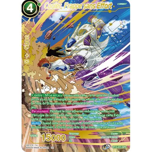 Carte Dragon Ball Super : Cooler, Frappe sans Effort (Brillante) (BT13-073-SPR) Mint occ