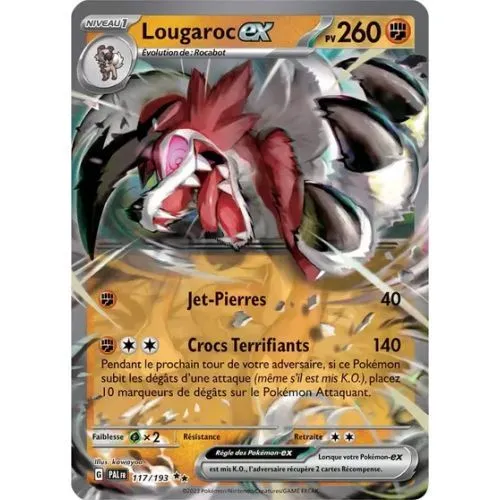 Carte Pokémon Jumbo : Lougaroc ex (PAL 117) Near Mint occ