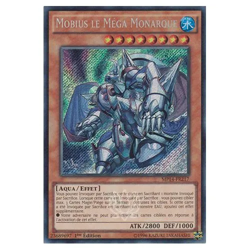 Carte Yu-Gi-Oh! : Mobius le Méga Monarque 1ére Edition (MP14-FR217) Secret Rare occ