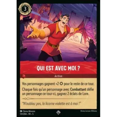 Carte Lorcana : Qui est avec moi ? (Brillante) (131/204-FR-5 5SSK) Near Mint occ