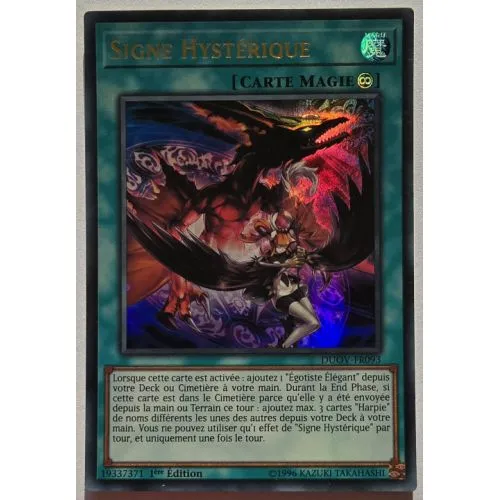 Carte Yu-Gi-Oh! : Signe Hystérique 1ère Édition (DUOV-FR093) Ultra Rare occ