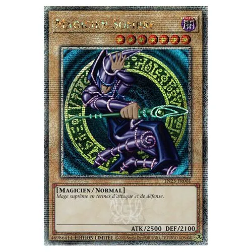 Carte Yu-Gi-Oh! : Magicien Sombre Édition Limitée (TN23-FR001) Secret Rare Quart de Siècle occ