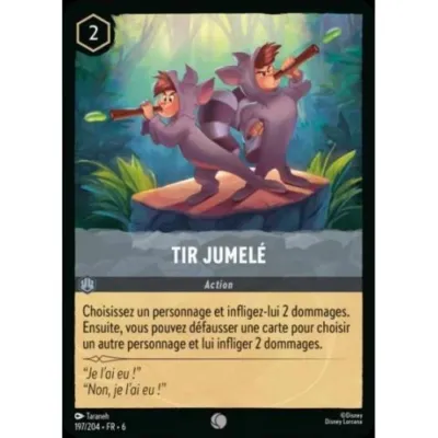 Carte Lorcana : Tir jumelé (Brillante) (197/204-FR-6 6AZS) Near Mint occ