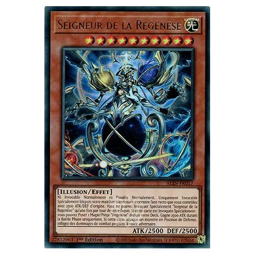 Carte Yu-Gi-Oh! : Seigneur de la Regenèse 1ére Edition (ALIN-FR017) Ultra Rare occ