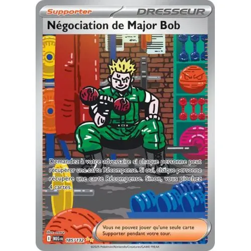 Carte Pokémon : Négociation de Major Bob (MEG 185) Near Mint occ