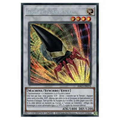 Carte Yu-Gi-Oh! : Griffe d'Arsenal Édition Limitée (HAC1-FR176) Secret Rare occ