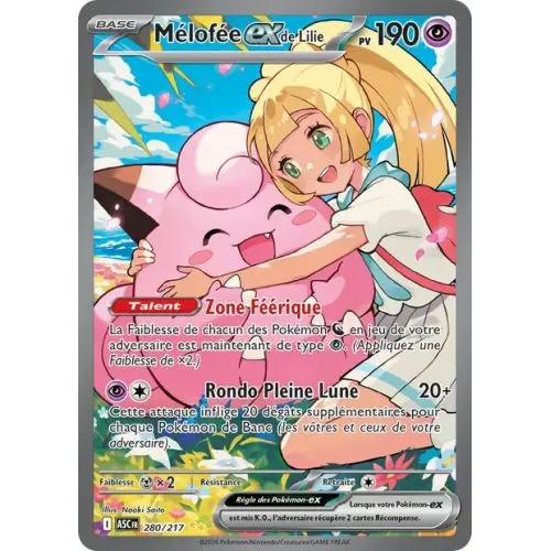 Carte Pokémon : Mélofée ex de Lilie (ASC 280) Near Mint occ