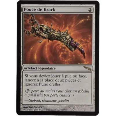 Carte Magic : Pouce de Krark (MRD 190 R) Excellent occ