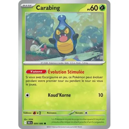 Carte Pokémon : Carabing (xBLK 009) (Reverse Masterball) Near Mint occ