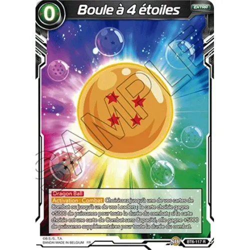 Carte Dragon Ball Super : Boule à 4 étoiles (Brillante) (BT6-117-R) Near Mint occ