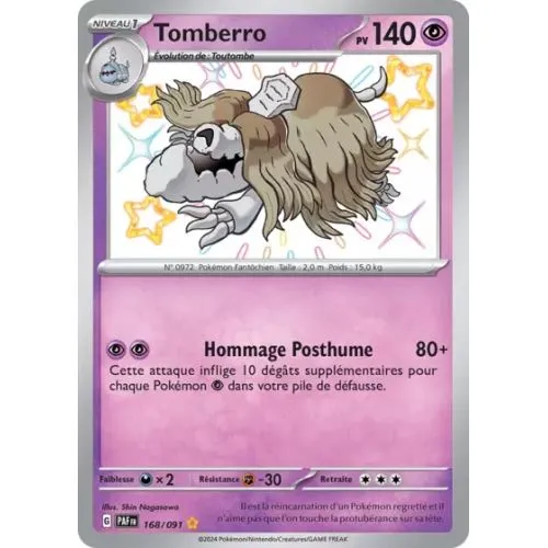 Carte Pokémon : Tomberro (PAF 168) (Mint) occ
