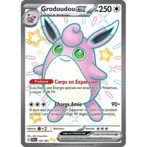 Carte Pokémon : Grodoudou EX (PAF 222) (Near Mint) occ