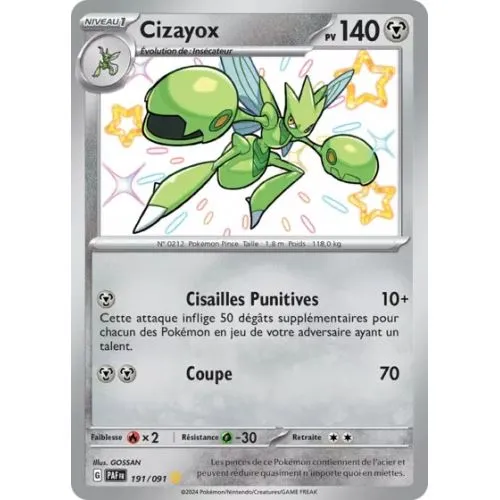 Carte Pokémon : Cizayox (PAF 191) (Mint) occ