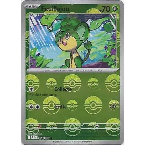 Carte Pokémon : Feuillajou (BLK 004) (Reverse Pokéball) Near Mint occ