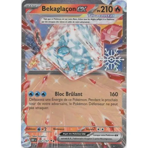 Carte Pokémon : Bekaglaçon EX - Stamp (OBF 042) Near Mint occ