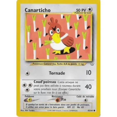 Carte Pokémon : Canarticho (NR 43) (Excellent) occ