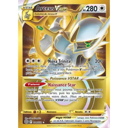 CARTE POKEMON : ARCEUS VSTAR (BRS 184) OCC
