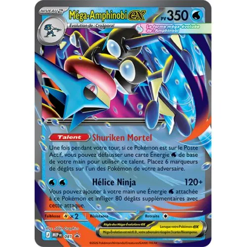 Carte Pokémon : Méga-Amphinobi ex (MEP 081) Near Mint occ