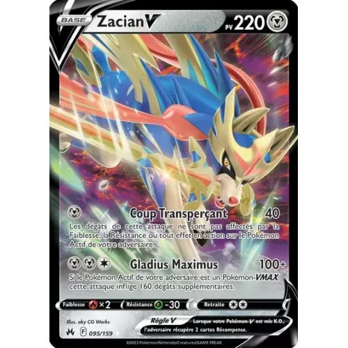 Carte Pokémon : Zacian V (CRZ 095) Near Mint occ