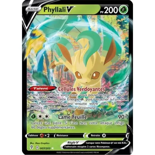 CARTE POKEMON : PHYLLALI V (EVS 007) OCC