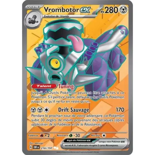 Carte Pokémon : Vrombotor ex (OBF 216) Near Mint occ