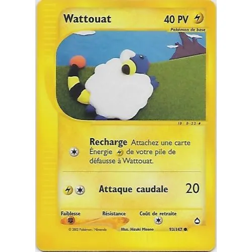 Carte Pokémon : Wattouat (AQ 93) Excellent occ