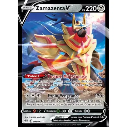 Carte Pokémon : Zamazenta V (BRS 105) Near Mint occ