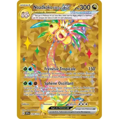 Carte Pokémon : Noadkoko d'Alola ex (SSP 248) (Mint) occ