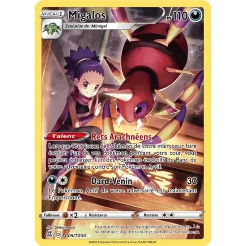 CARTE POKEMON : MIGALOS (BRS TG09) (Mint) OCC