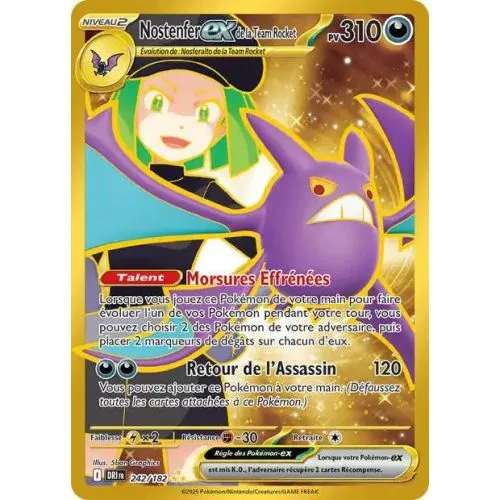 Carte Pokémon : Nostenfer ex de la Team Rocket (DRI 242) (Near Mint) occ