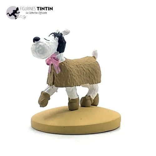 FIGURINE TINTIN : MILOU EN MANTEAU DE FOURRURE (LA COLLECTION OFFICIELLE 2014) OCC
