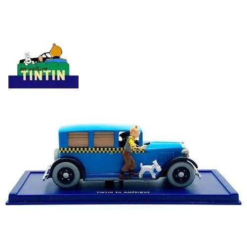 FIGURINE TINTIN : LE TAXI, TINTIN EN AMERIQUE (EN VOITURE AVEC TINTIN) OCC