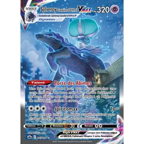 Carte Pokémon : Sylveroy Cavalier d'Effroi VMAX (CRE 205) (Near Mint) occ