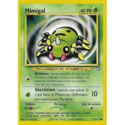 Carte Pokémon : Mimigal (NG 75) (Excellent) occ