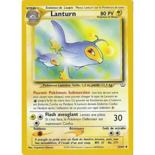 Carte Pokémon : Lanturn (NR 32) (Excellent) occ
