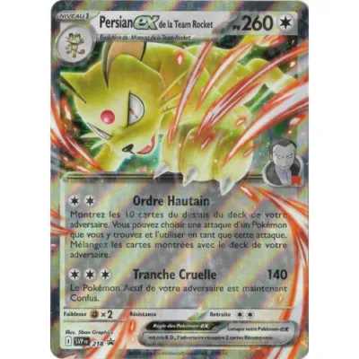 Carte Pokémon : Persian EX de la Team Rocket (SVP 218) Near Mint occ