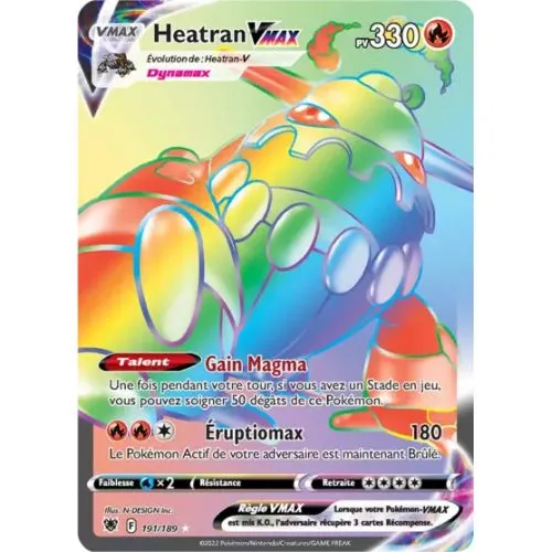 CARTE POKEMON : HEATRAN VMAX (ASR 191) OCC