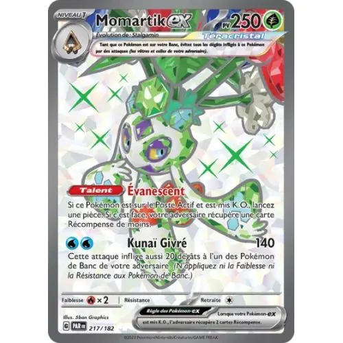 CARTE POKEMON : MOMARTIK EX (PAR 217) (MINT) OCC
