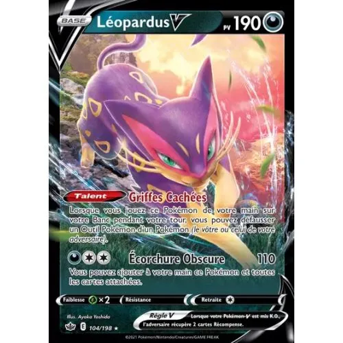 CARTE POKEMON : LEOPARDUS V (CRE 104) OCC