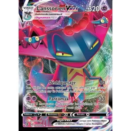 CARTE POKEMON : LANSSORIEN VMAX (RCL 93) (Light Played) OCC