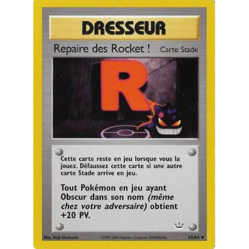 Carte Pokémon : Repaire des Rocket ! (NR 63) (Excellent) occ
