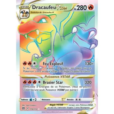 Carte Pokémon : Dracaufeu VSTAR (BRS 174) Near Mint occ
