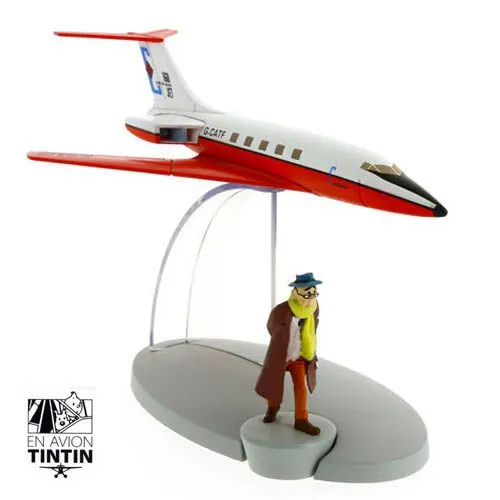 FIGURINE TINTIN : LE JET CARREIDAS 160 (COLLECTION EN AVION TINTIN) OCC
