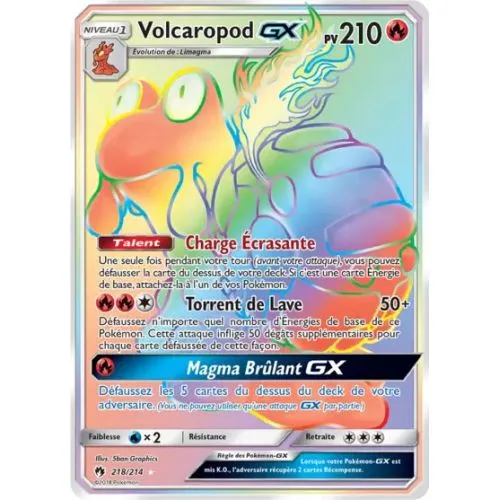 Carte Pokémon : Volcaropod GX (LOT 218) (Mint) occ
